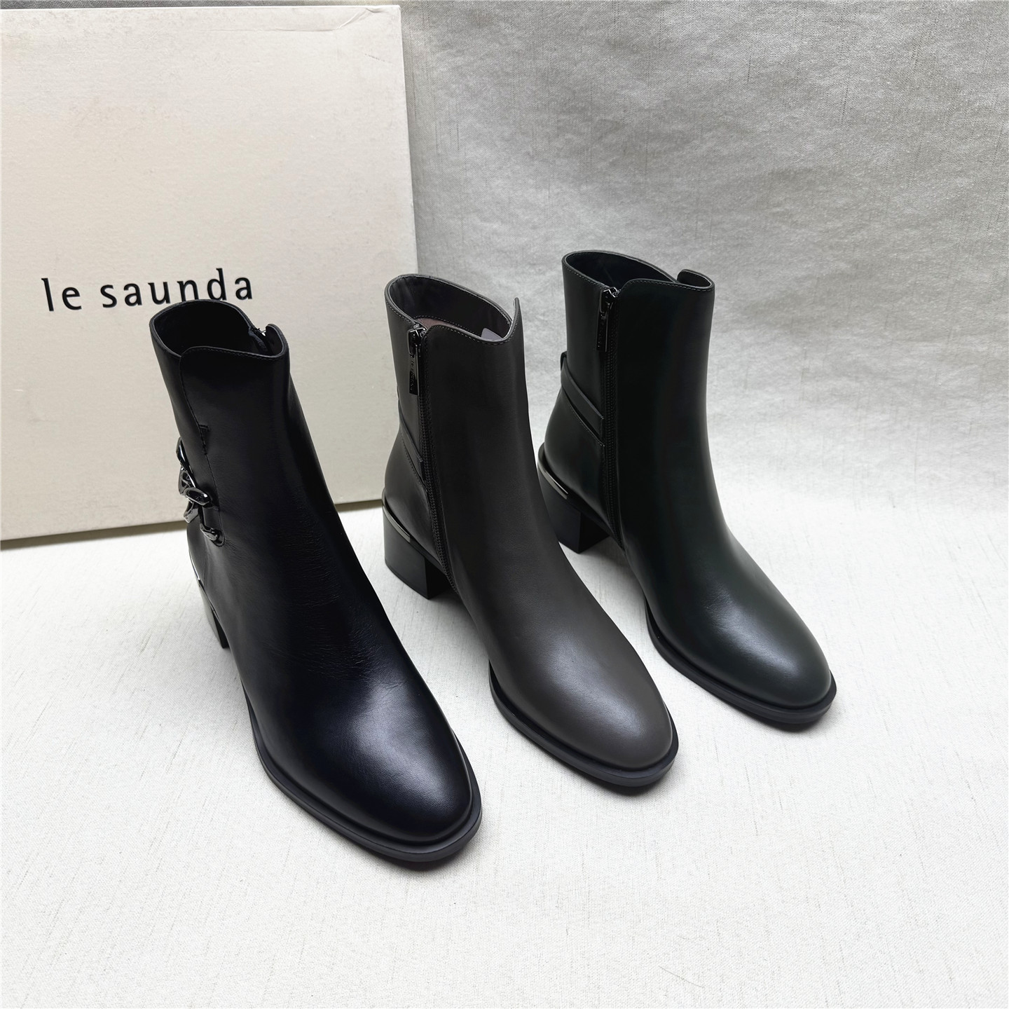 莱尔斯丹商场同款真皮舒适时装靴