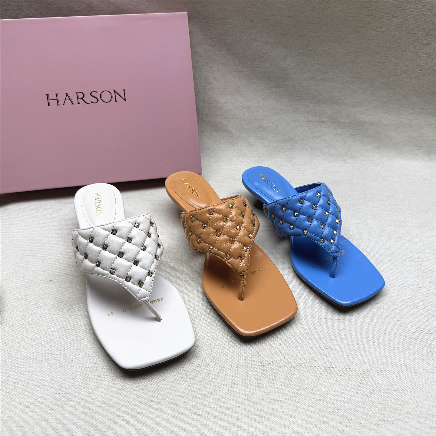 Harson/哈森时尚真皮凉拖鞋女