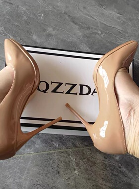 超好看12cm高跟女鞋欧美新款尖头防水台细跟女鞋子单鞋工作鞋性感