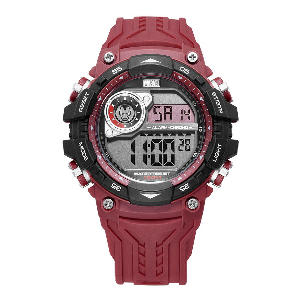 士运动表新款潮流个性电子表498特marvel漫威钢铁侠手表防水男