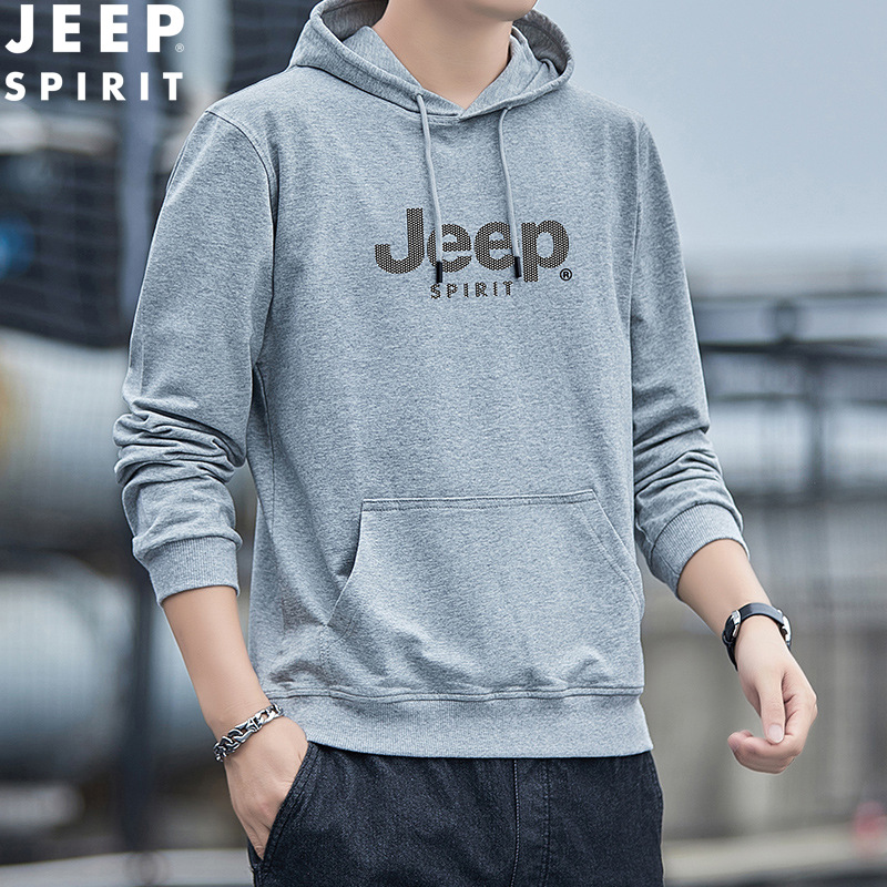 JEEP SPIRIT卫衣男连帽款春秋休闲韩版潮流宽松百搭长袖T恤HL7831