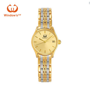 超薄女士手表石英手表金色商务不锈钢 手表定制稳达时钟表时尚