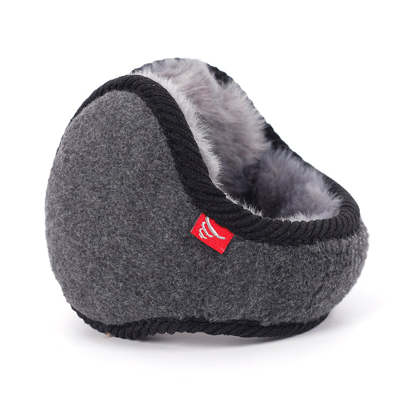 澄湖螺 冬季耳罩男户外骑车抓绒耳套后戴式摇粒绒耳包防冻耳暖