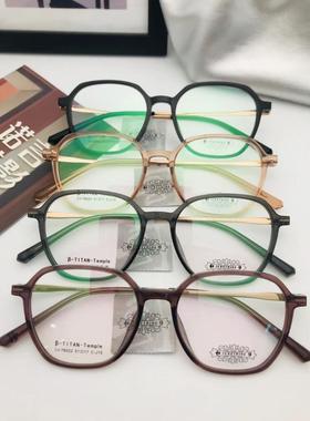 哥拓普眼镜架 levelnine/橡胶钛复古韩版潮流文艺眼镜框 LV-76022