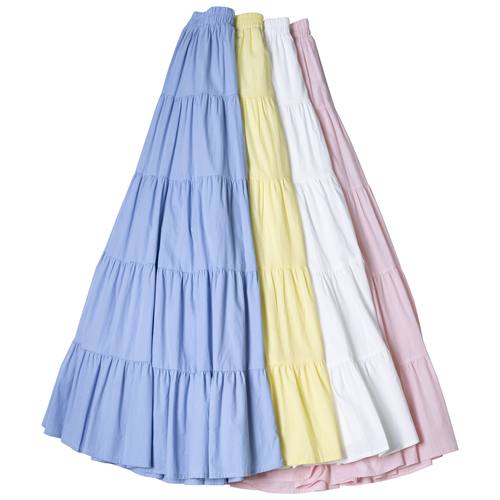 中腰A裙文艺风格棉蛋糕裙大摆