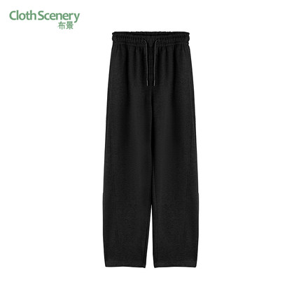 布景女2025冬季新品通勤抽绳松紧腰休闲裤1603