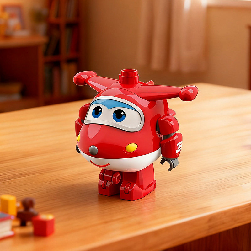 超级飞侠积木乐迪变形人偶惯性滑行便携迷你儿童玩具奥迪双钻正版