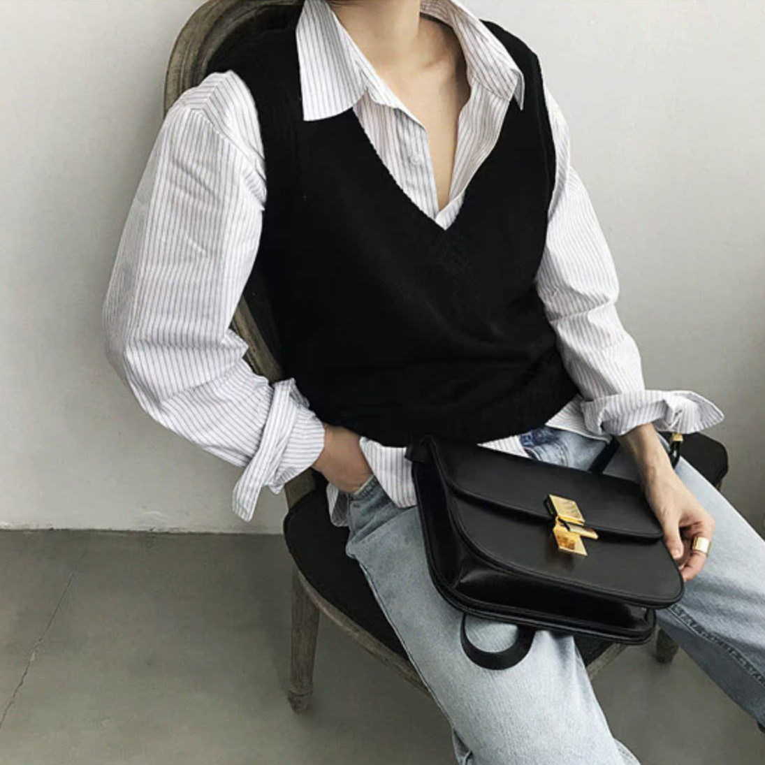 现货韩国官网正品针织毛衣 男女马夹