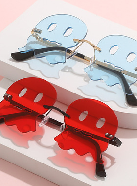 欧美无框章鱼搞怪太阳镜