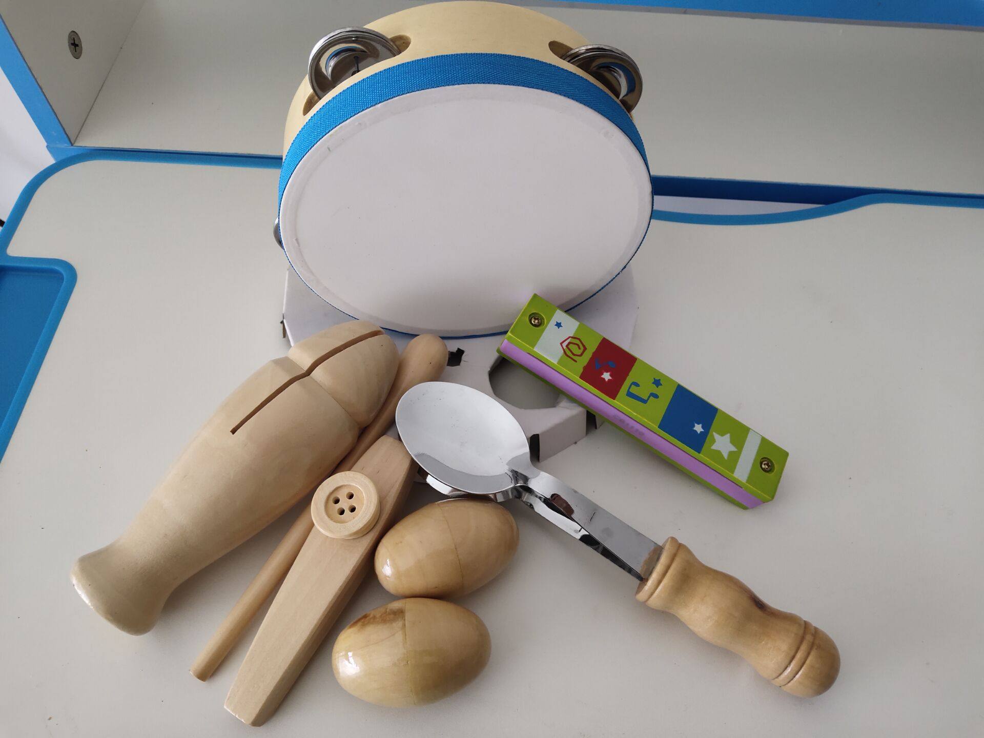 奥尔夫早教亲子教具铃鼓单鼓地鼓木沙铃订制款连接专拍