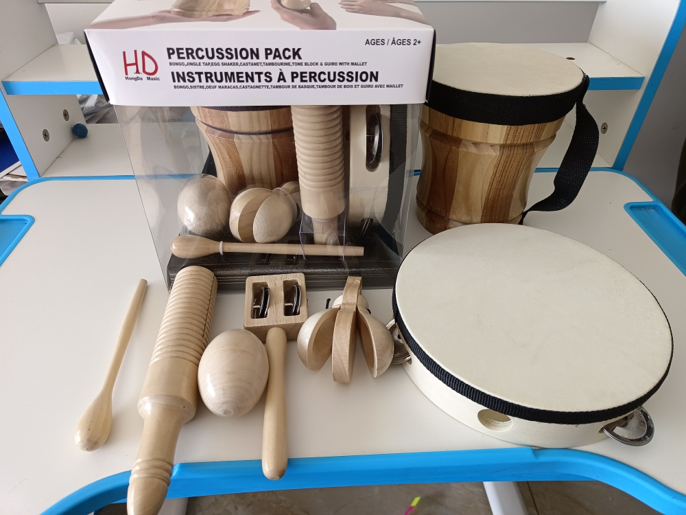 Hongda Percussion Pack  打击乐器早教乐器   奥尔夫教具7件套