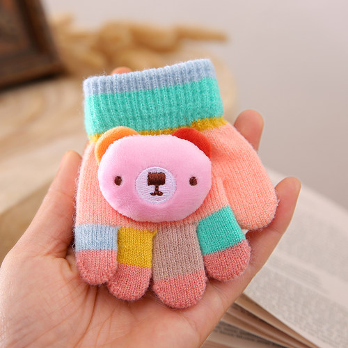 冬天小宝宝五指手套保暖分指手袜