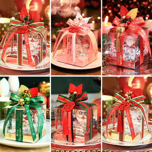 圣诞果盒透明混搭圣诞苹果包装平安夜巧克力苹果礼盒平安果包装盒