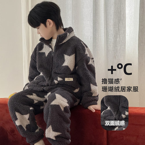 2025冬装珊瑚绒家居服保暖睡衣