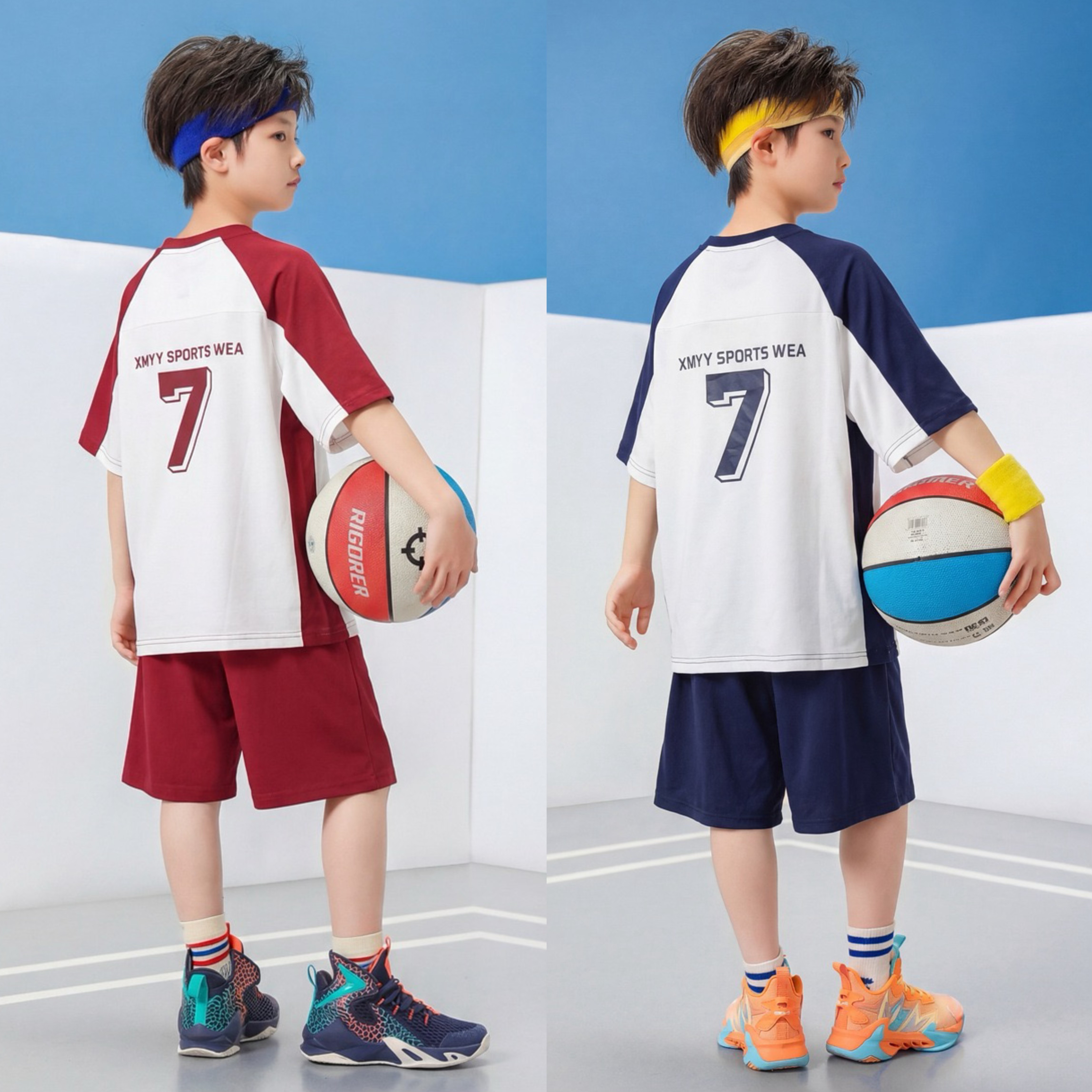 2026夏装波拉童装男童女童纯棉速干运动套装中大童韩版透气两件套