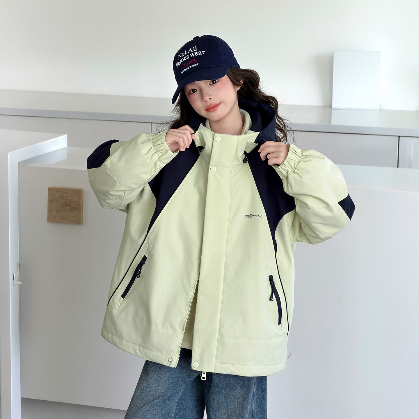 波拉童装女童三合一冲锋衣外套秋冬装2026秋装中大儿童户外风衣登