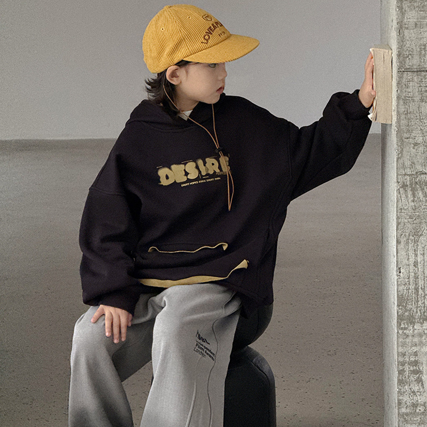 波拉童装男童超好看加绒卫衣2025冬季儿童保暖上衣冬装男孩一体绒