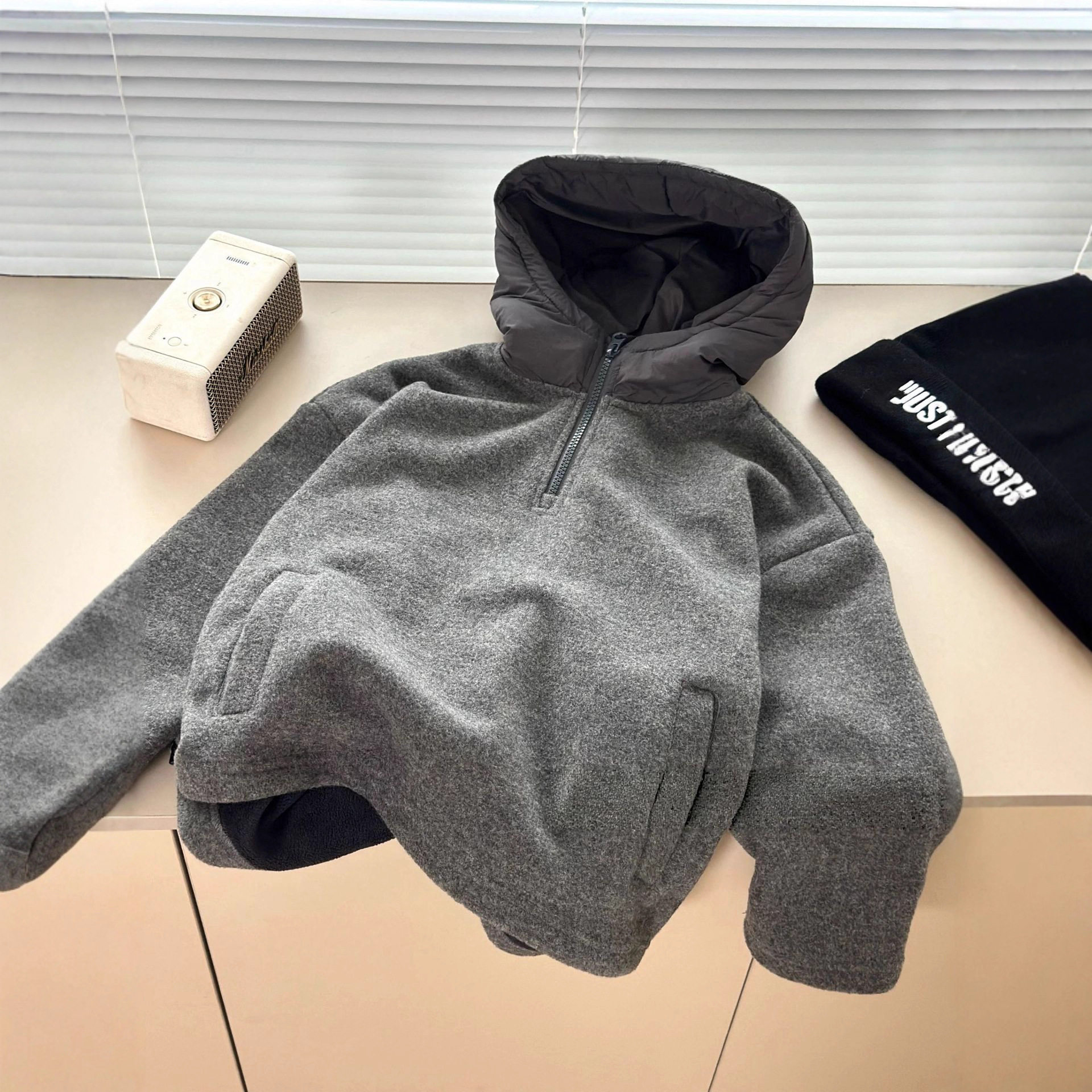 2025冬装波拉童装儿童外套韩版男女童加绒加厚上衣连帽卫衣套头衫