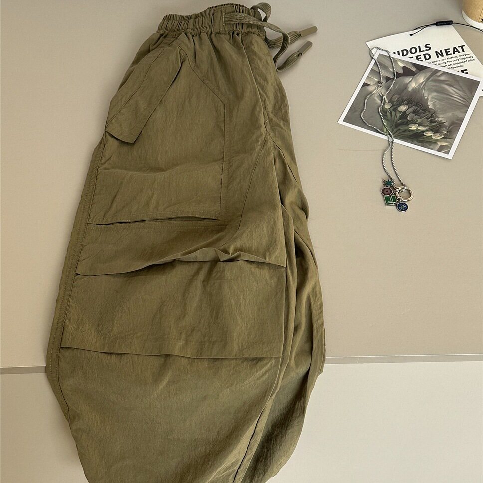 波拉童装2026春装春夏男童裤子军绿儿童中大童休闲防蚊裤男女童直