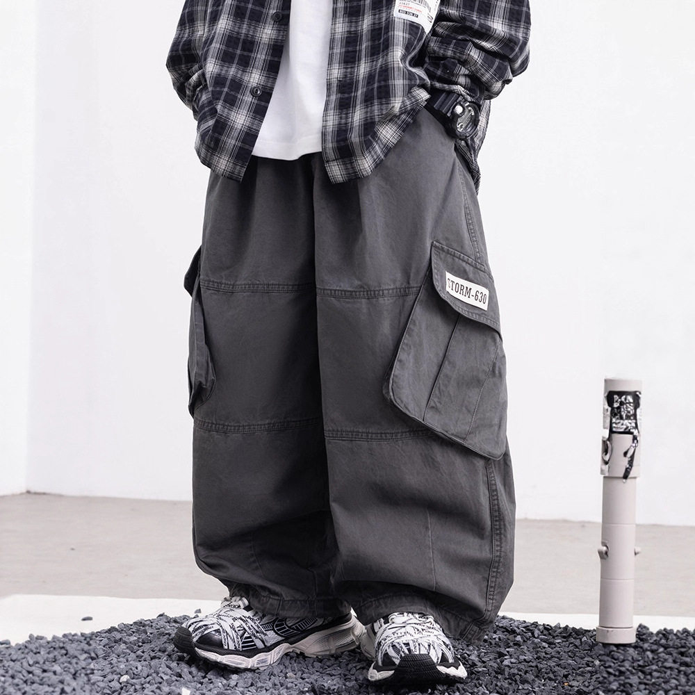 波拉童装男童加绒工装裤秋冬款2025儿童冬季一体绒加厚裤子大男孩