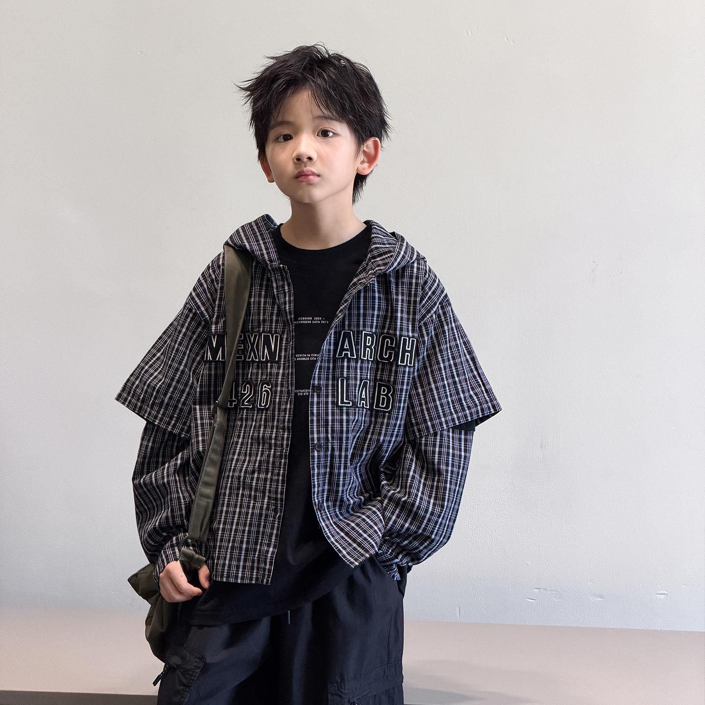 波拉童装男童卫衣套装秋季儿童运动服两件套炸街2026秋装春秋大童