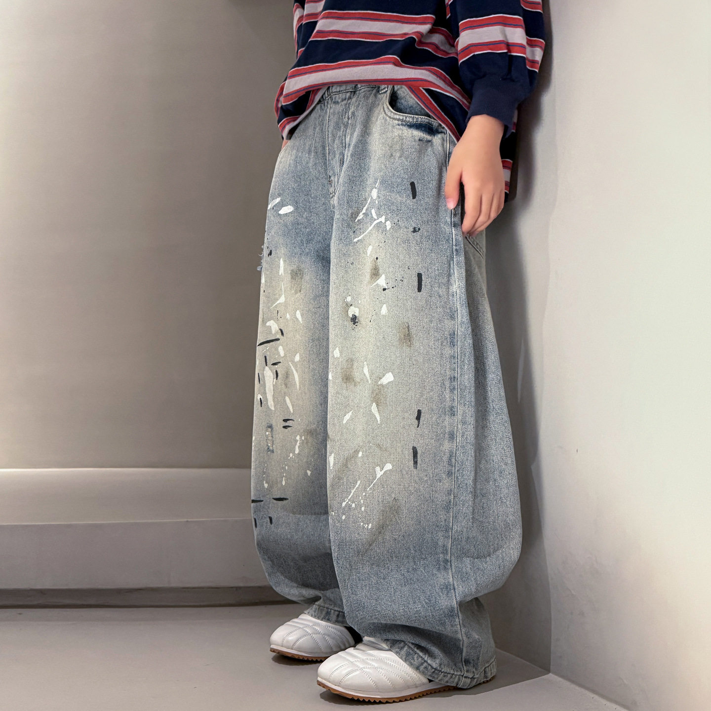波拉童装男童牛仔裤春秋款2026春装大儿童装痞帅宽松休闲直筒裤子,童装/婴儿装/亲子装,裤子,淘宝优惠券,粉丝福利购,淘宝优惠卷