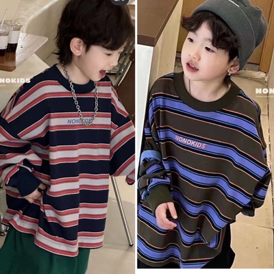 韩国长袖卫衣T恤童装亲子圆领