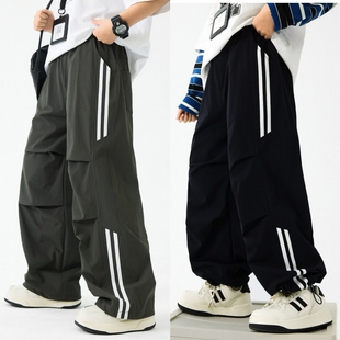 2026春装波拉童装男童女童春季户外速干运动裤冲锋裤竖条速干裤