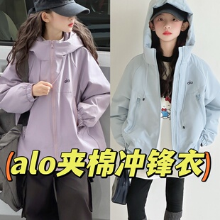 2025冬装波拉韩国童装男女童儿童连帽夹棉冲锋衣外套三防面料风衣