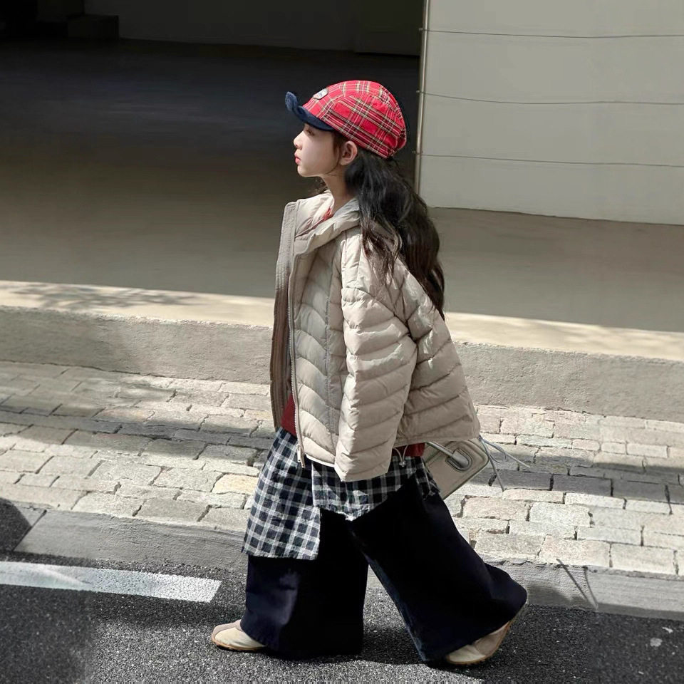 波拉童装25新款90白鸭绒 儿童轻薄亲子羽绒服韩国秋冬男女童保暖