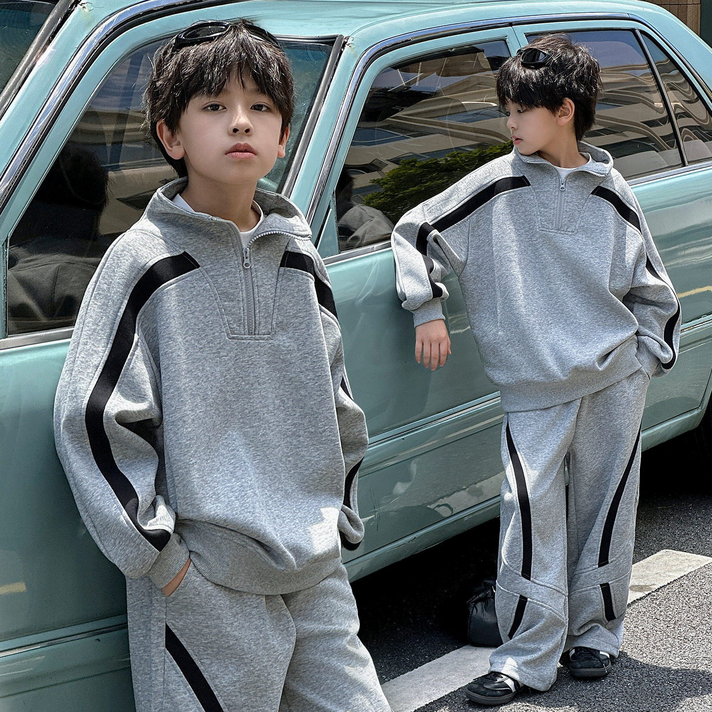 2026秋装波拉童装儿童装男童女童运动套装中大童运动服两件套装