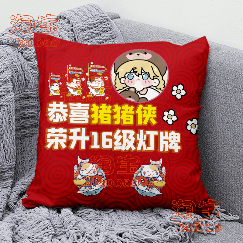 感谢大哥荣升16级灯牌抱枕20级条幅仪式网红主播升级灯牌横幅定制