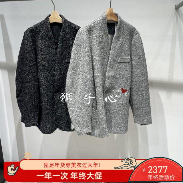 狮子心JN/江南国内专柜正品25冬毛呢西服外套5PA812300-3995