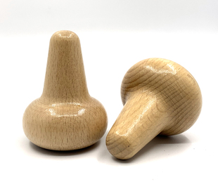实木蘑菇头按摩棒 好使力劲力点穴棒 足底反射区原始点靠背按摩棒