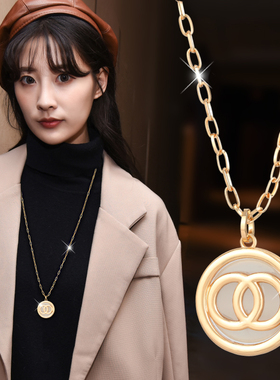 小香风百搭大气佩戴毛衣链