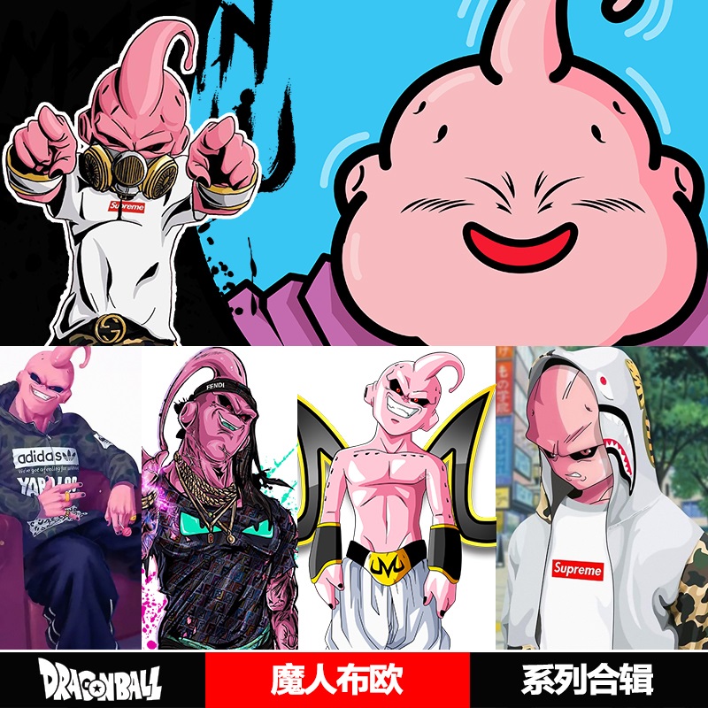 七龙珠联名T恤魔人布欧短袖男动漫卫衣情侣装jump潮牌衣服上衣boy