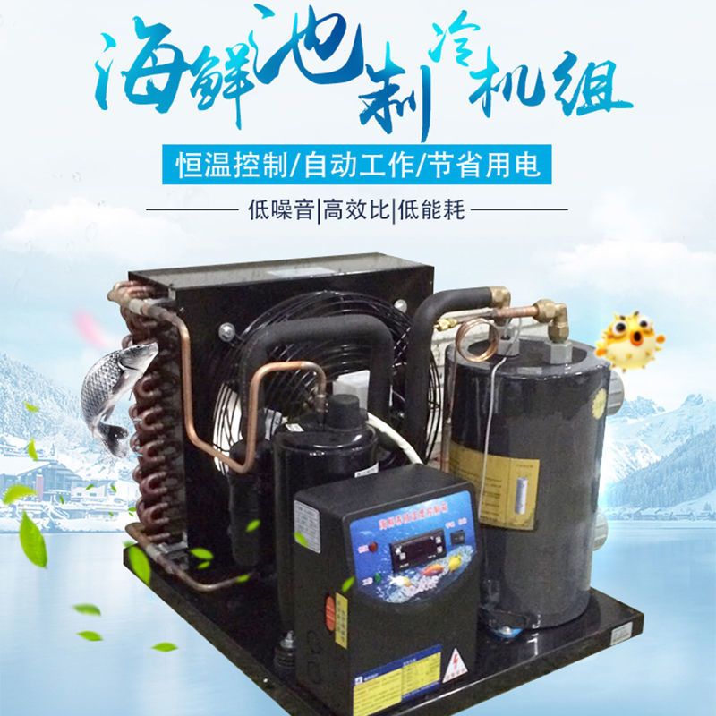 厂家直销海鲜鱼缸冷水机组鱼池机组降温制冷机工业冷水机恒温机