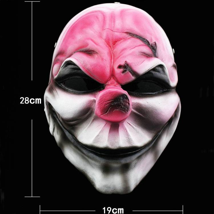 影视道具收获日2新脑袋面具payday掠夺者面具万圣节化妆舞会mask