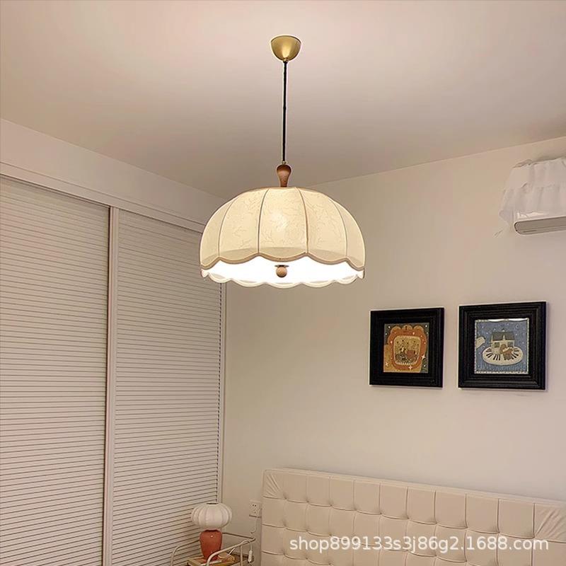 法式中古卧室吊灯美式复古布艺温馨艺术客厅吧台民宿餐厅复古风