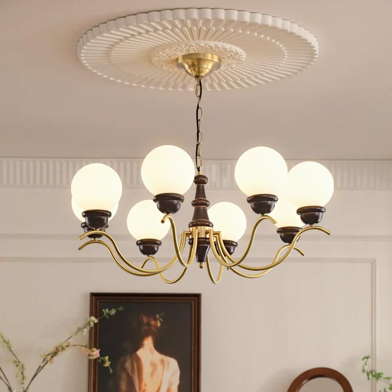 南洋法式中古客厅灯轻奢复古大厅主灯书房卧室吊灯高级感客厅灯