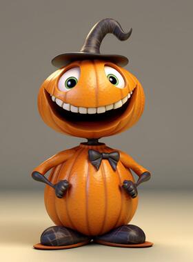 落地萌万圣节礼品南瓜人家居花园装饰雕像桌面摆件树脂工艺品礼物