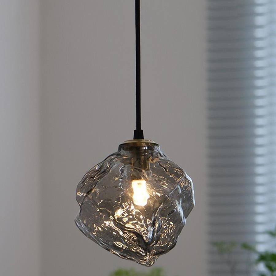 极简艺术冰块餐厅吊灯网红创意吊线灯玄关简约熔岩吧台卧室床头灯