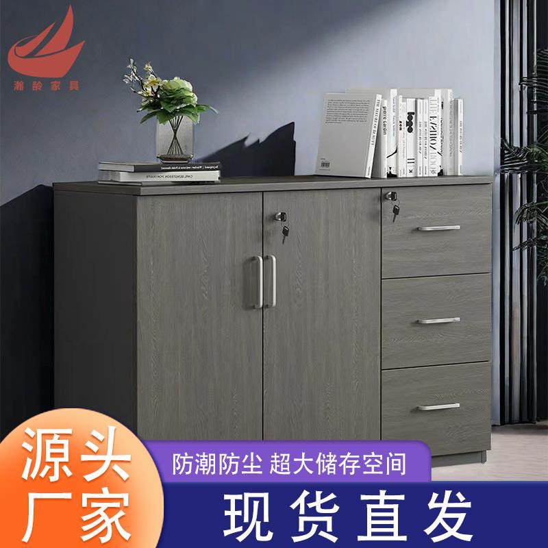 文件柜办公文件柜定制办公室文件整理柜收纳柜简约板式双开抽屉柜