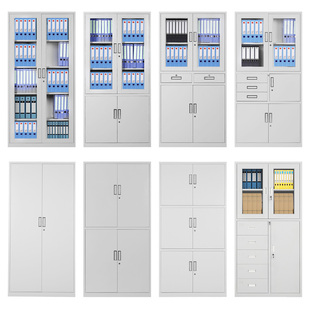 费铁皮开门带锁资料柜落地办公档案凭证柜财务合同文件柜 上海 免邮