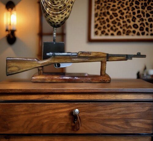 实木汉阳造步枪模型 办公室桌面摆件 开业礼物装饰收藏