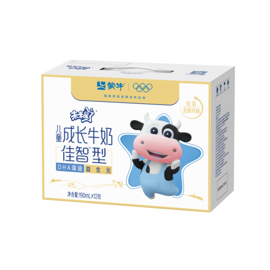 【6月产】蒙牛未来星儿童成长牛奶佳智型190ml*12包整箱