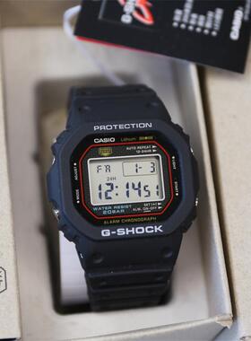 CASIO第一代G-SHOCK初号机型号 DW-5000R-1A红圈原点方块旋盖
