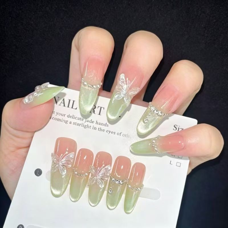 甜心芭乐手工美甲猫眼穿戴甲