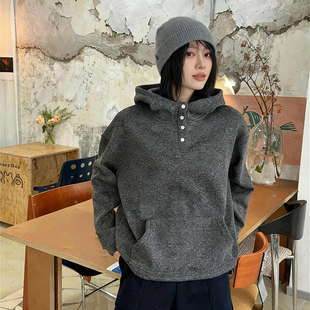 2025年新款 秋冬宽松连帽卫衣女