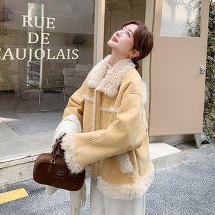 2025冬季 韩系皮毛一体外套 新款